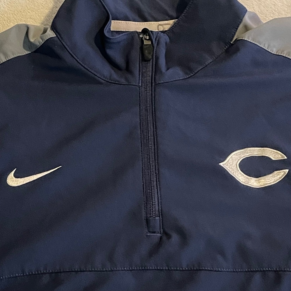 Chicago Cubs Nike Mens Dri-Fit 1/4 Zip Short Sleeve Windbreaker Jacket Navy L - Picture 7 of 8